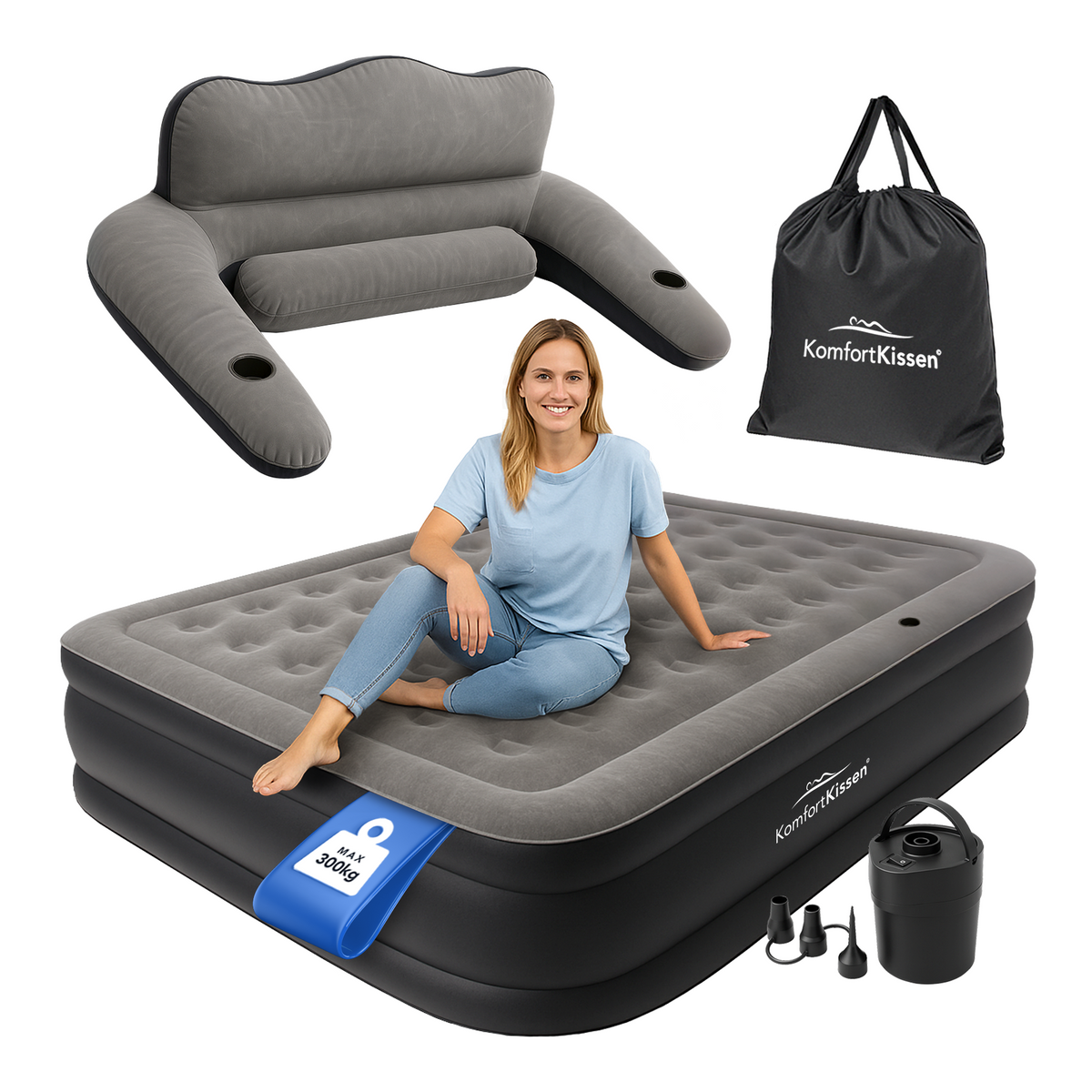 3-in-1 prémiová nafukovací matrace