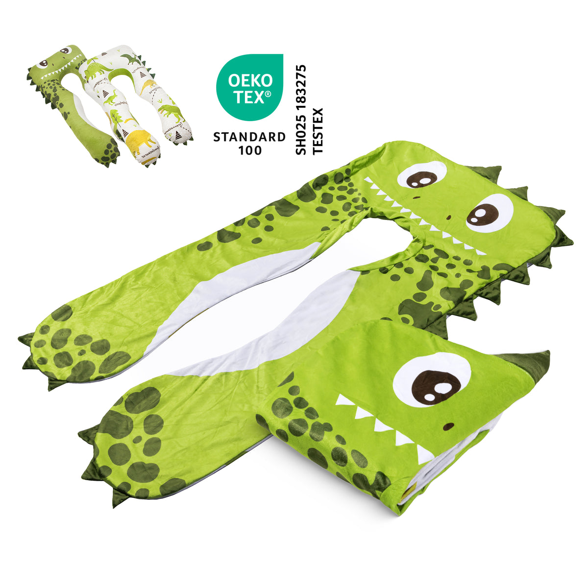 Náhradní povlak pro dětský polštář - mikroplyš (dinosaurus)