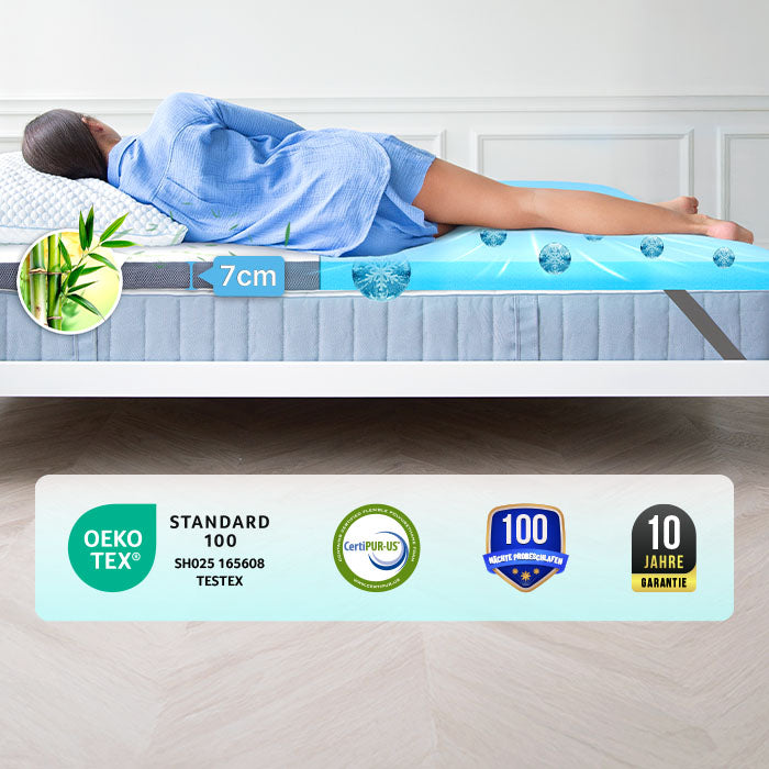 Premium Komfort Topper - vrchní matrace z gelové paměťové pěny