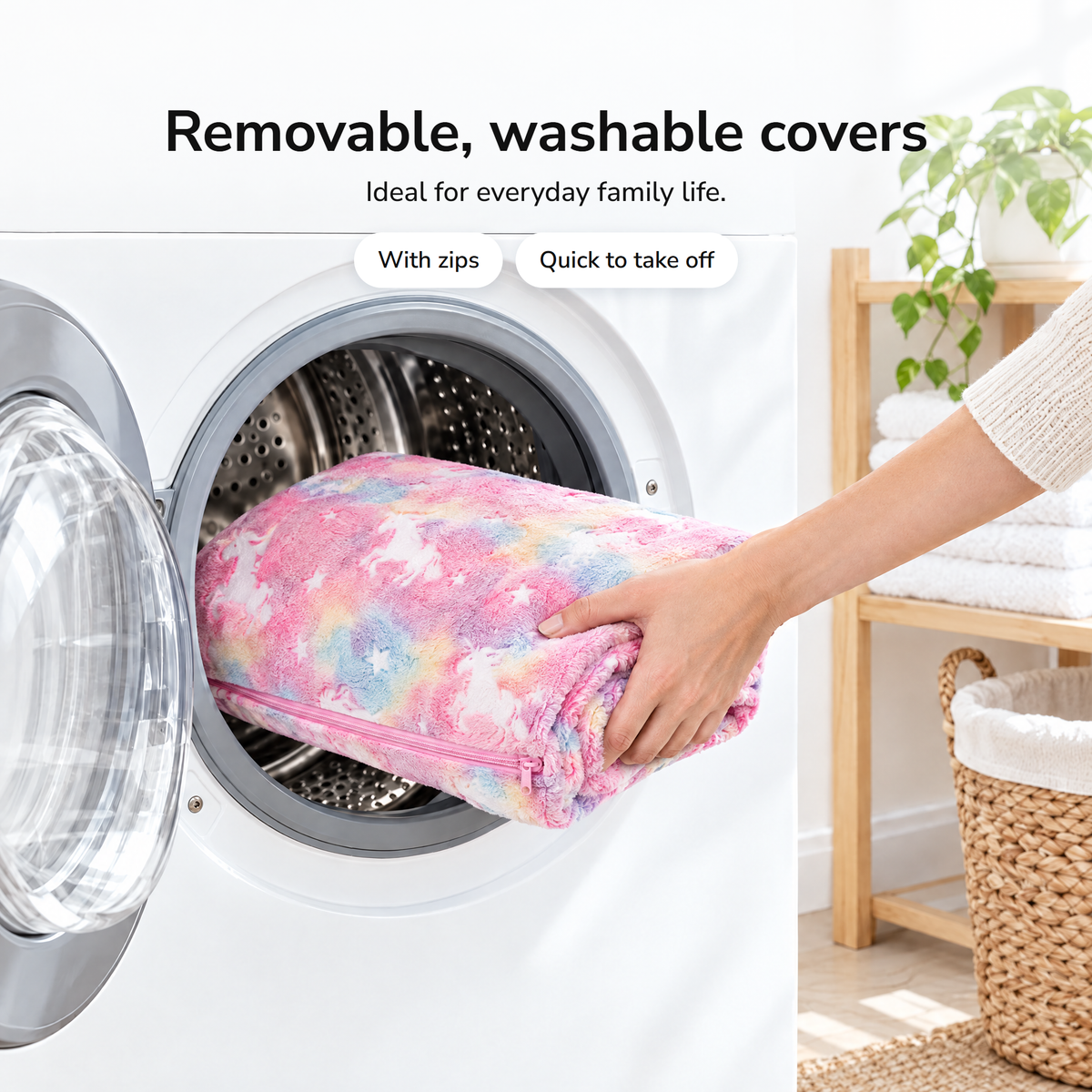 Glow Unicorn · Świecący jednorożec · Svítící jednorožec – Removable, washable covers