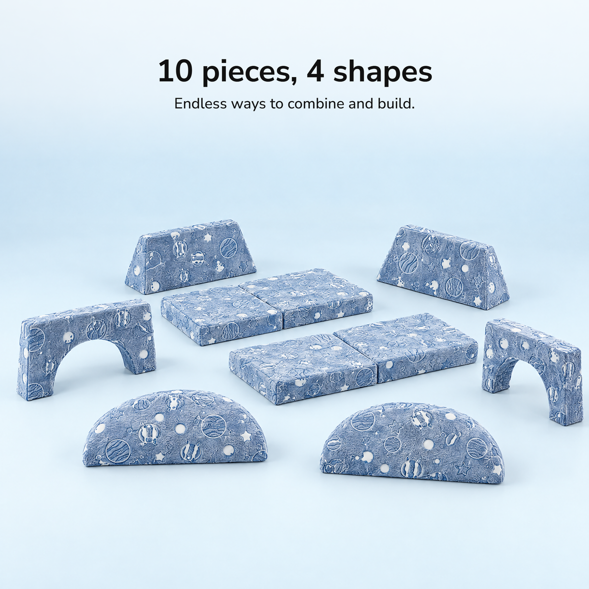 Space · Kosmos · Vesmír – 10 pieces, 4 shapes